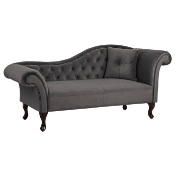 ΑΝΑΚΛΙΝΔΡΟ T.CHESTERFIELD ΓΚΡΙ ΒΕΛΟΥΔΟ NIOVI HM3008.10 ΔΕΞΙ ΜΠΡΑΤΣΟ 189x61x84Yεκ.