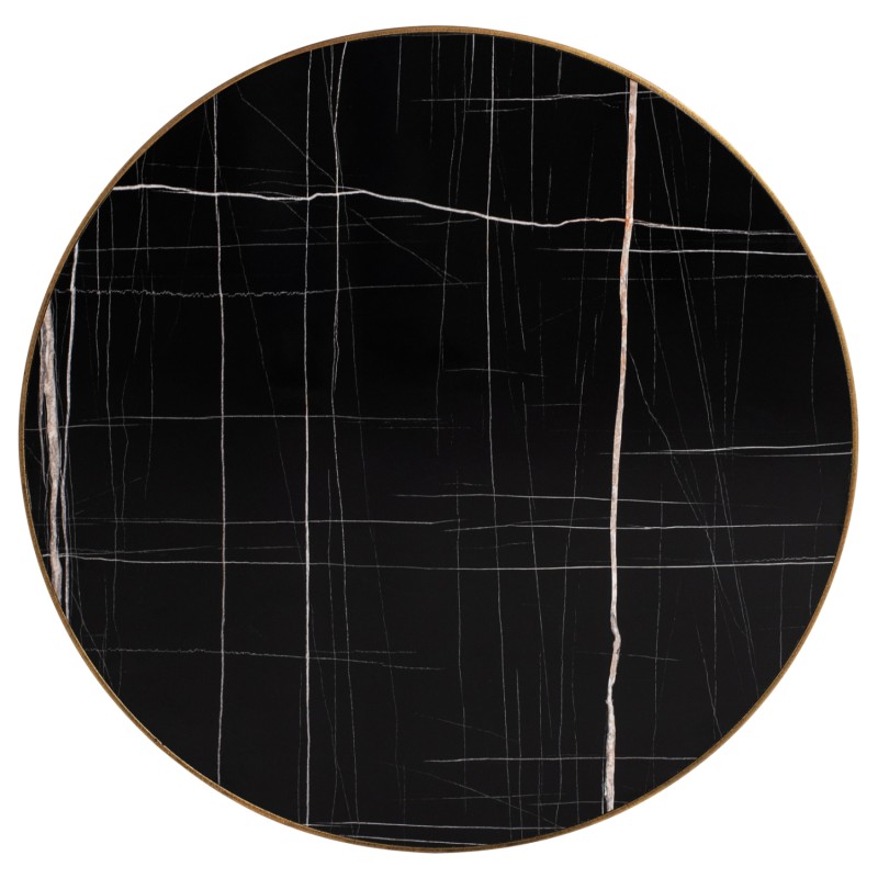 ΕΠΙΦΑΝΕΙΑ ΤΡΑΠΕΖΙΟΥ (ΚΑΠΑΚΙ) ΣΤΡΟΓΓΥΛΗ HPL BLACK MARBLE 5175 12mm Φ65 HM11699.66