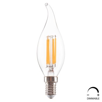 ΛΑΜΠΤΗΡΑΣ HM4047.01 ΣΤΥΛ ΦΛΟΓΑ LED FILAMENT 6W E14 3000K ΔΙΑΦΑΝΟ DIMMABLE