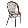 ΚΑΡΕΚΛΑ BISTRO ΑΛΟΥΜΙΝΙΟΥ BAMBOO LOOK ΜΕ ΛΕΥΚΟ-ΜΑΥΡΟ RATTAN HM5566.01 45x54x90Υεκ.