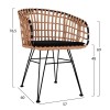 ΣΕΤ 3ΤΜΧ ALLEGRA WICKER ΜΕ ΤΡΑΠΕΖΙ 80X80Χ78Υ ΜΠΕΖ & ΜΑΥΡΟ ΧΡΩΜΑ HM10481