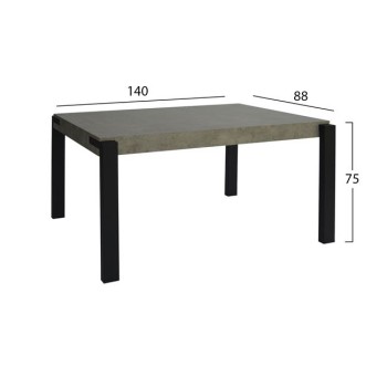 ΣΕΤ 5 ΤΜΧ ΤΡΑΠΕΖΙ 140x88x75 cm MDF ΜΕ ΚΑΡΕΚΛΕΣ ALINA HM11173