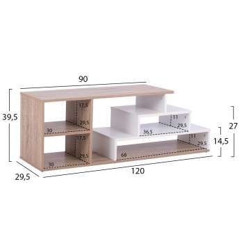 ΕΠΙΠΛΟ TV HUGH HM8764.01 120X29.5X39.5Y εκ. SONAMA  ΛΕΥΚΟ