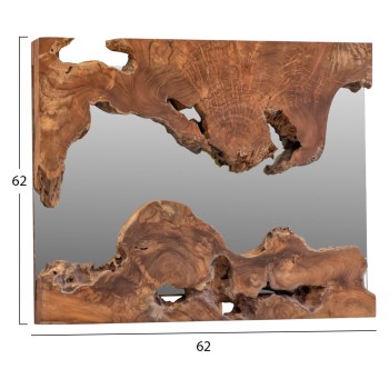 ΚΑΘΡΕΠΤΗΣ HM9361 ΑΠΟ ΜΑΣΙΦ ΞΥΛΟ ΤEAK ΦΥΣΙΚΟ 62X62X5ΕΚ.
