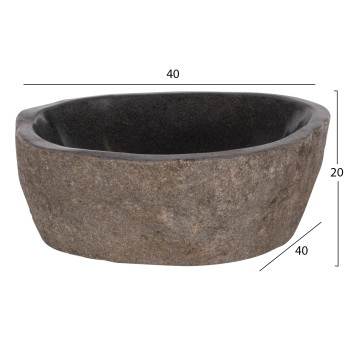 ΝΙΠΤΗΡΑΣ STONE SINK ΛΑΞΕΥΜΕΝΗ ΠΕΤΡΑ ΓΚΡΙ ΧΡΩΜΑ 40x40x20Yεκ.HM7807