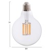 ΛΑΜΠΤΗΡΑΣ GLOBO LED FILAMENT 12W E27 3000K ΔΙΑΦΑΝΟΣ HM4049.01