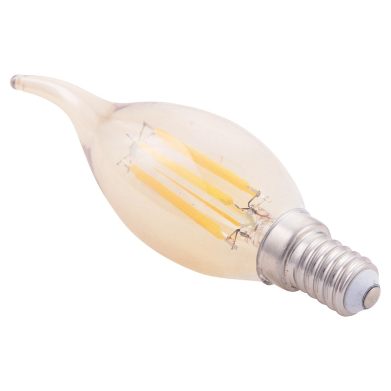 ΛΑΜΠΤΗΡΑΣ HM4047.02 ΣΤΥΛ ΦΛΟΓΑ LED FILAMENT 6W E14 3000K GOLD DIMMABLE