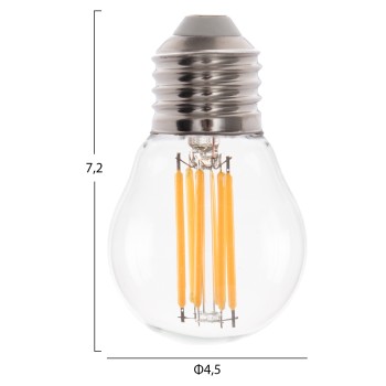 ΛΑΜΠΤΗΡΑΣ HM4046.01 LED FILAMENT 6W E27 2700K ΔΙΑΦΑΝΟ DIMMABLE