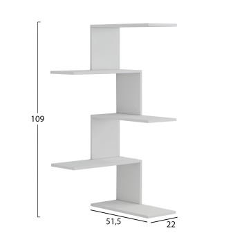 ΕΠΙΤΟΙΧΙΑ ΡΑΦΙΕΡΑ RORY HM8931.11 ΜΕΛΑΜΙΝΗ ΣΕ ΛΕΥΚΟ 22x51,5x109Υ εκ.