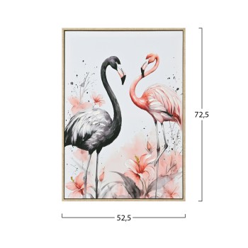 ΠΙΝΑΚΑΣ TOIXOY FLAMINGOS HM4562 ΜΕ ΚΟΡΝΙΖΑ ΜΠΕΖ-ΚΑΜΒΑΣ ΕΚΤΥΠΩΣΗ 52,5x2,8x72,5Υεκ.