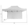 GAZEBO Β.ΤΥΠΟΥ CRESSEN HM6307 ΠΤΥΣΣΟΜ.-ΣΚΕΛΕΤΟΣ ΑΛΟΥΜ.ΑΣΗΜΙ-ΛΕΥΚΟ ΠΑΝΙ 3x6x3,4Yεκ