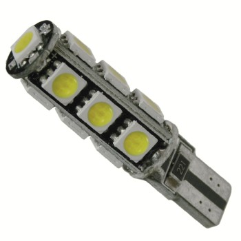 GloboStar® T10 W5W 21540 Λαμπτήρας LED T10 Can Bus με 13 SMD 5050 3.22W DC 12-16V IP20  660lm 120° Ψυχρό Λευκό