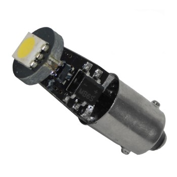 GloboStar® BA9S - T4W 22000   Λάμπα Αυτοκινήτου Can LED Bus με 1 SMD 5050 12 Volt 2.52W 24 lm 120° Ψυχρό Λευκό 6000K