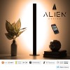 GloboStar® ALIEN-DIVA-BLACK-50-3 ALIEN Design DIVA Μοντέρνο Minimal Nordic Μεταλλικό Φωτιστικό Επιτραπέζιο - Πορτατίφ - Λαμπατέρ Μαύρο LED 8W 960lm με Ασύρματο Χειριστήριο RF & Dimmer IP20 Θερμό Λευκό 3000K Μ3 x Π1.6 x Υ50cm