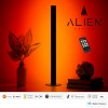 GloboStar® ALIEN-DIVA-BLACK-50-4 ALIEN Design DIVA Μοντέρνο Minimal Nordic Μεταλλικό Φωτιστικό Επιτραπέζιο - Πορτατίφ - Λαμπατέρ Μαύρο LED 8W 800lm με Ασύρματο Χειριστήριο RF & Dimmer IP20 Κόκκινο Μ3 x Π1.6 x Υ50cm