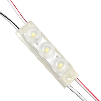 GloboStar® 73709 20 Τεμάχια x LED Modules 3 x SMD 3030 LUMILED LUXEON CHIP 1W 140lm DC 12V Αδιάβροχο IP67 Ψυχρό Λευκό 6000K