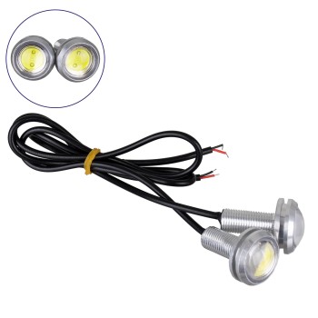 GloboStar® 81633 ΣΕΤ Φωτισμού Πινακίδας ή DRL Αυτοκινήτου LED 1 COB 3W 450lm 120° DC 12V IP20 Ψυχρό Λευκό 6000K