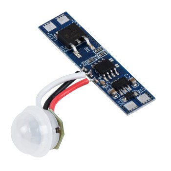 GloboStar® SENSOR-PROFILE 70692 Mini PIR Ανιχνευτής-Αισθητήρας Κίνησης Modular για Προφίλ Αλουμινίου - DC 5-24V 1 x 8A 192W - Max 8A 192W - IP20 - Γωνία Ανίχνευσης 180° & Απόσταση Ανίχνευσης 3 Μέτρα με 30 Sec Χρόνο Αναμονής -  Μ4.3 x Π1 x Υ1.5cm - 2 Χρόνι