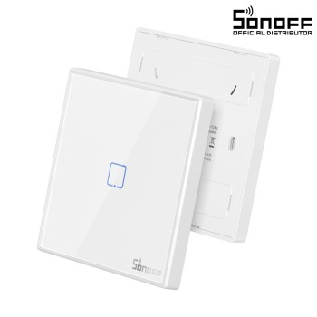 GloboStar® 80065 SONOFF T2EU1C-RF - 433MHz Wireless Smart Wall Touch Button Switch 1 Way - RF Series