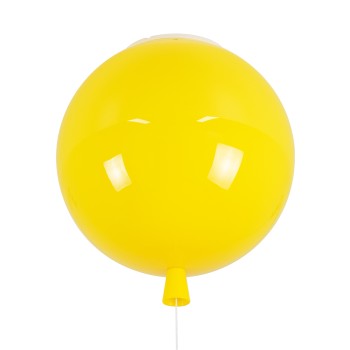 GloboStar® BALLOON 00651 Μοντέρνο Παιδικό Φωτιστικό Οροφής Μονόφωτο Κίτρινο Πλαστικό Μπάλα Φ30 x Υ33cm