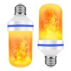 GloboStar® 100076075 Λάμπα LED E27 Summer Flame Flickering Fire Burning Effect Peaceful Romantic and Relax 9W 450lm 320° AC 85-265V με 4 Λειτουργίες Εφέ και Αναστροφή Φλόγας Θερμό Λευκό 1800K