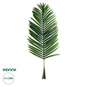 GloboStar® Artificial Garden ARECA PALM LEAF 20176 - Τεχνητό Διακοσμητικό Φύλο Φοινικόδεντρου Αρέκα Π45 x Υ125cm