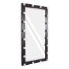 GloboStar® MAKEUP MIRROR-160x80-2 Μοντέρνος Καθρέπτης Μακιγιάζ με Πλαίσιο Φυσικού Ξύλου με Διακόπτη On/Off 20 x E27 AC220-240V - Μ80 x Π7 x Υ160cm - Καφέ Wenge