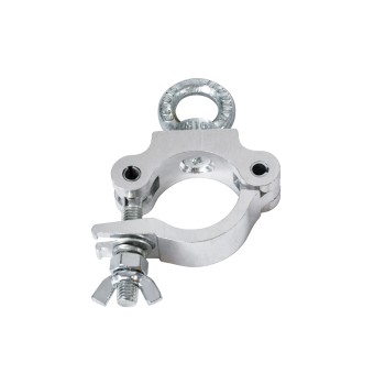 GloboStar® CLAMPS 51186 Επαγγελματικός Γάντζος Hook Αλουμινίου Ύψηλης Αντοχής για Κρέμαση, Στήριξη & Τοποθέτηση Προϊόντων Stage σε Τράσες - Μ16 x Π12 x Υ3cm - Χρώμιο