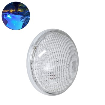 GloboStar® POOLANO 61534 Λάμπα LED Σποτ Πισίνας GX16D PAR56 25W 2000lm 120° AC/DC 12V Αδιάβροχο IP68 IK06 Tempered Glass Φ18 x Υ10cm Φυσικό Λευκό 4500K - Bridgelux Chip - 3 Years Warranty