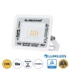 GloboStar® ATLAS 61406 Επαγγελματικός Προβολέας LED 10W 1150lm 120° AC 220-240V - Αδιάβροχος IP67 - Μ10 x Π2 x Υ8cm - Λευκό - Θερμό Λευκό 2700K - LUMILEDS Chips - TÜV Rheinland Certified - 5 Years Warranty