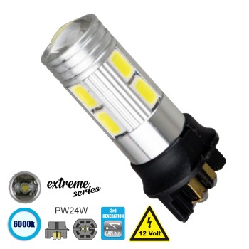 GloboStar® 81173 Λάμπα Αυτοκίνητου  3rd Generation Can-Bus Extreme Series LED 8 SMD 5630 & 1 CREE XHP35 8W 1200lm 360° DC 12V IP20 Ψυχρό Λευκό 6000K