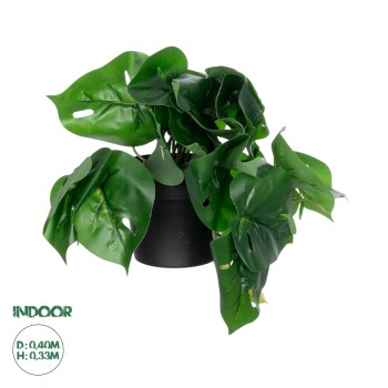 GloboStar® Artificial Garden  MONSTERA PLANT 20945 - Διακοσμητικό Φυτό Μονστέρα Φ40 x Υ33cm