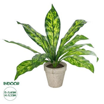 GloboStar® Artificial Garden  SPATHIPHYLLUM POTTED PLANT 20905 Διακοσμητικό Φυτό Σπαθίφυλλο Φ40 x Υ33cm