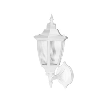 GLOBOSTAR® ENGLAND 202-0012 VINTAGE WALL LIGHT 1 X E27 IP44 - WHITE PLASTIC - L20 X W20 X Υ30CM