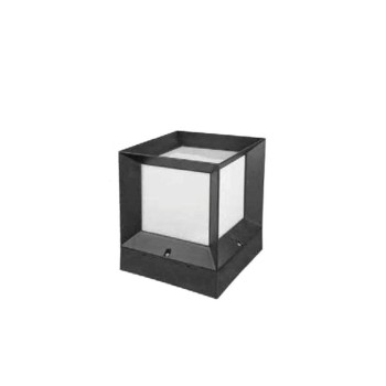 GLOBOSTAR® ENGLAND 202-0017 MODERN FLOOR LIGHT 1 X E27 IP44 - BLACK PLASTIC - L22 X W22 X H27CM