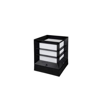 GLOBOSTAR® ENGLAND 202-0018 MODERN FLOOR LIGHT 1 X E27 IP44 - BLACK PLASTIC - L22 X W22 X H27CM