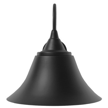 GloboStar® BELL 01038 Vintage Επιτοίχιο Φωτιστικό Απλίκα Μονόφωτο 1 x E27 IP20 Μαύρο Μέταλλο - Μ35 x Π28.5 x Υ30cm