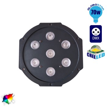 Επαγγελματική Κεφαλή PAR LED 70W 230V 30° DMX512 RGBW GloboStar 51120