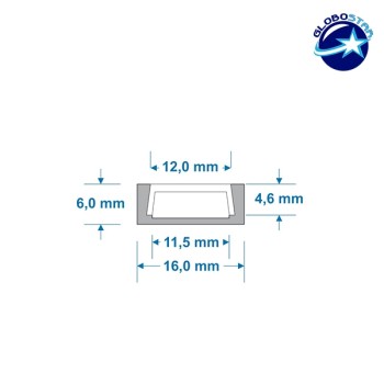 GloboStar® SURFACE-PROFILE 70801-1M Προφίλ Αλουμινίου - Βάση & Ψύκτρα Ταινίας LED με Λευκό Γαλακτερό Κάλυμμα - Επιφανειακή Χρήση - Συρόμενο Κάλυμμα - Ασημί - 1 Μέτρο - Μ100 x Π1.6 x Υ0.6cm