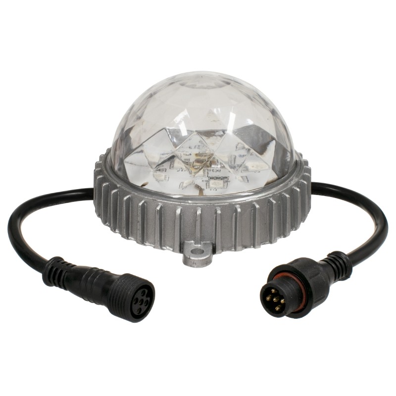 GloboStar® 30547 Ψηφιακό LED Module GENIUS DMX512 Addressable 5W 400 lm 320° DC 24V Αδιάβροχο IP68 RGB Φ12 x Υ7cm