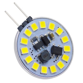 GloboStar® 76104 Λάμπα G4 LED SMD 2835 3W 360lm 120° DC 12-24V Side Pin Ψυχρό Λευκό 6000K Dimmable