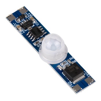 GloboStar® SENSOR-PROFILE 70697 Mini PIR Ανιχνευτής-Αισθητήρας Κίνησης Modular για Προφίλ Αλουμινίου - DC 5-24V 1 x 6A 144W - Max 6A 144W - IP20 - Γωνία Ανίχνευσης 180° & Απόσταση Ανίχνευσης 3 Μέτρα με 30 Sec Χρόνο Αναμονής -  Μ4.9 x Π1 x Υ1.2cm - 2 Χρόνι