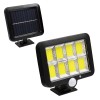 GloboStar® 71464 Αυτόνομος Ηλιακός Προβολέας LED 160 8 x COB 40W 2000lm με Ενσωματωμένη Μπαταρία 2400mAh - Φωτοβολταϊκό Πάνελ με Αισθητήρα Ημέρας-Νύχτας - PIR Αισθητήρα Κίνησης Αδιάβροχο IP65 Ψυχρό Λευκό 6000K