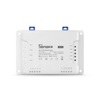 GloboStar® 80010 SONOFF 4CHR3 - Wi-Fi Smart Switch DIY Four Way 4 Gang - 4 Output Channel