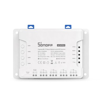 GloboStar® 80011 SONOFF 4CHPROR3 - Wi-Fi Smart Switch DIY Four Way 4 Gang & RF Control - 4 Output Channel