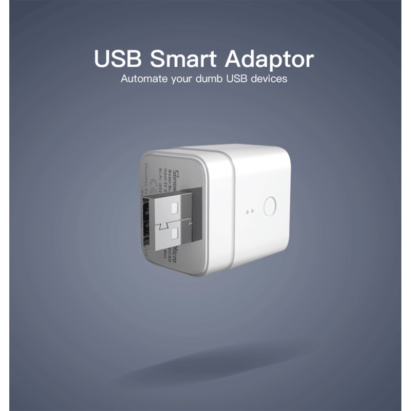 GloboStar® 80014 SONOFF MICRO-R2 - Wi-Fi Smart Switch 5V USB Smart Adaptor