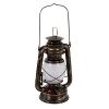 GloboStar® 76547 Vintage Επιτραπέζιο Διακοσμητικό Φωτιστικό LED Retro Μπρούτζινο Φαναράκι Flame Effect 10W 500lm Επαναφορτιζόμενο με Διακόπτη On/Off & Καλώδιο Πρίζα Σούκο - Μπαταρίας 2x18650 4000Mah (Περιλαμβάνονται) Ultra Θερμό Λευκό 1800K