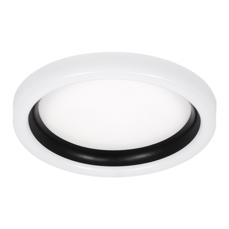 GloboStar® ARIANA 61034 Πλαφονιέρα Οροφής Κύκλος LED CCT 55W 6376lm 120° AC 220-240V - Εναλλαγή Φωτισμού μέσω Τηλεχειριστηρίου All In One Ψυχρό Λευκό 6000k+Φυσικό Λευκό 4500k+Θερμό Λευκό 2700k Dimmable Φ48cm - Μαύρο - 3 Years Warranty