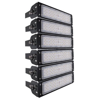 GloboStar® GOLIATH 90100-6 LED Προβολέας Γηπέδου - Φωτιστικό Tunnel 300W 48000LM 75°*135° AC 100-277V IP65 -  Ψυχρό Λευκό 5000K - MeanWell Driver & LumiLEDs Chip - 5 Years Warranty