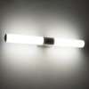 GloboStar® RHEA 85827 Μοντέρνο Φωτιστικό Καθρέπτη Μπάνιου LED 14W 1582lm 360° AC 220-240V - Φυσικό Λευκό 4000K - Μ54 x Π9.5 x Υ5cm Νίκελ - Λευκό